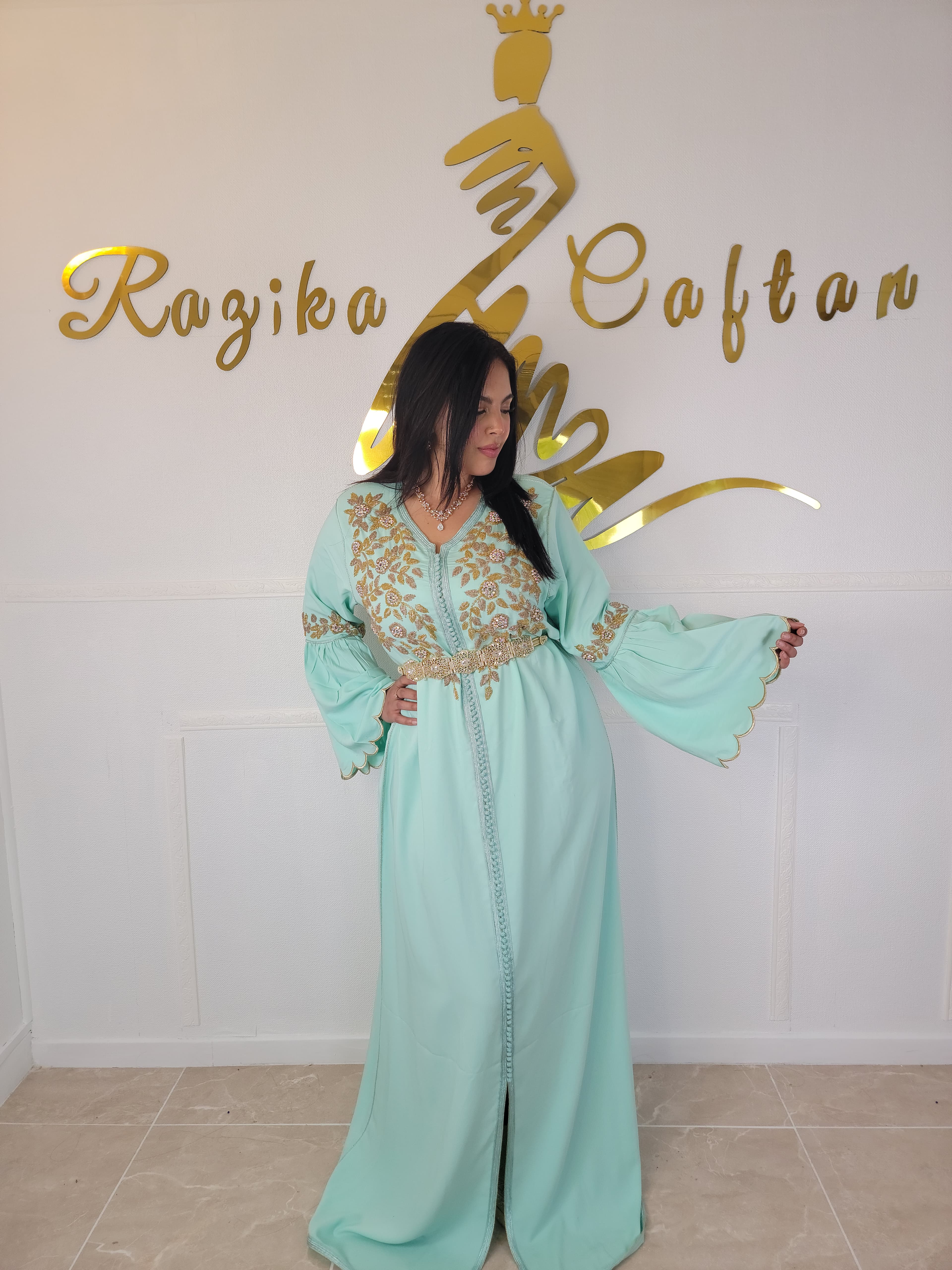 Caftan manche Eléphant