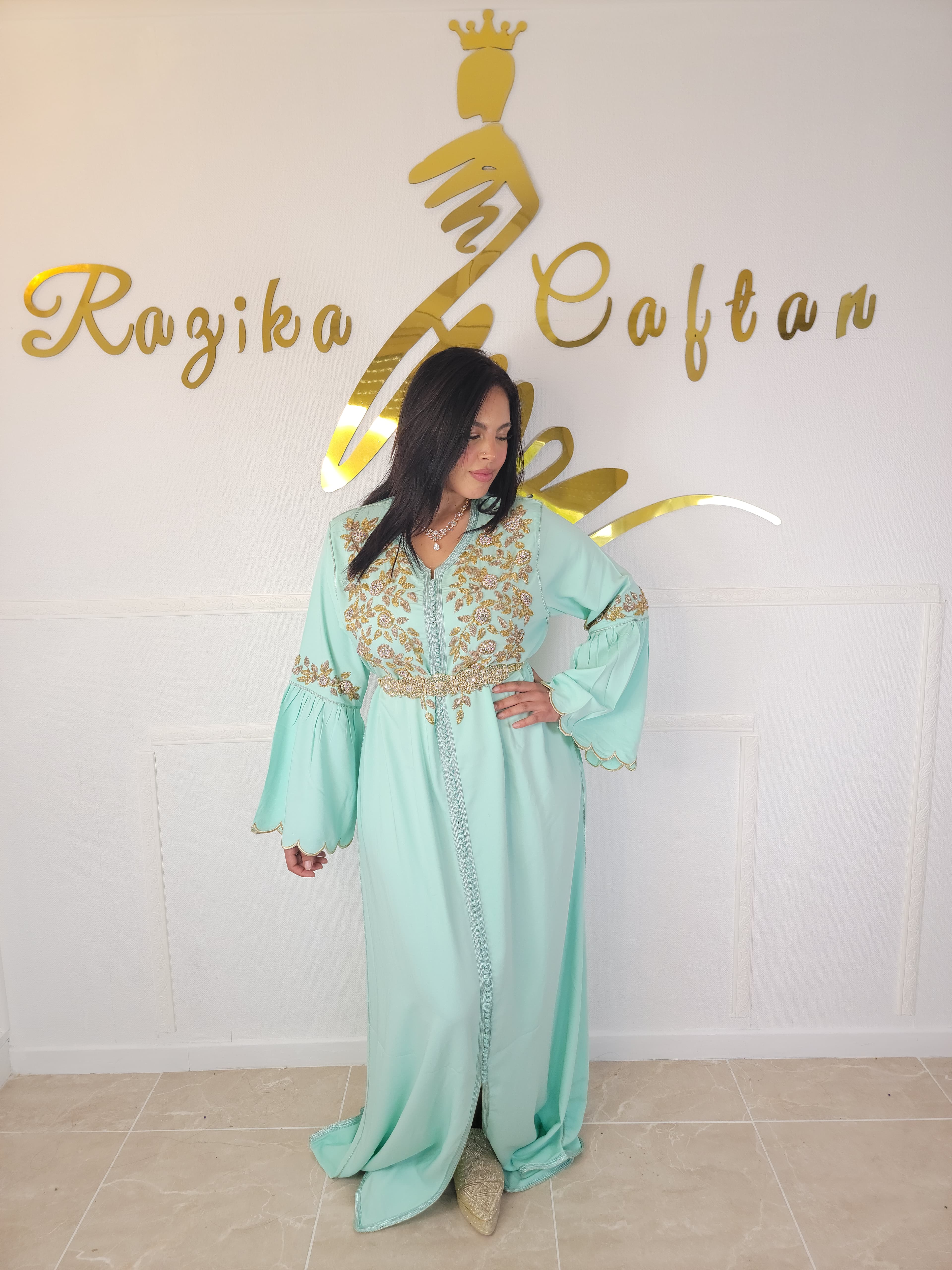 Caftan manche Eléphant