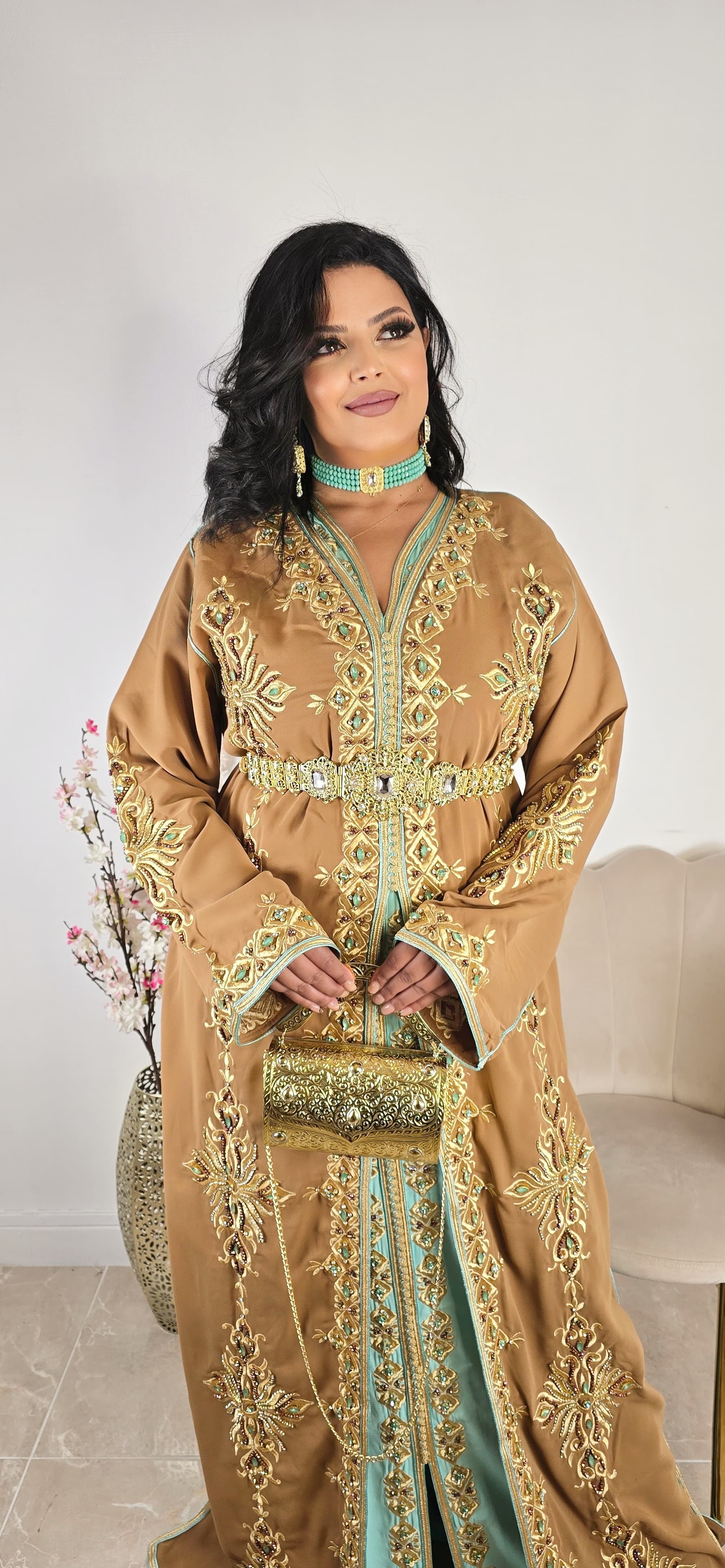 Takchita double couleur Taup