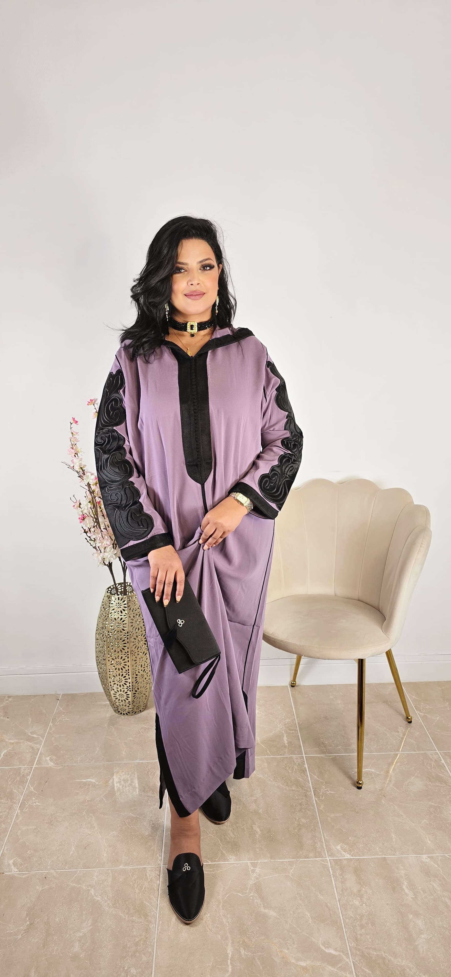 Jellaba Broderie Noir