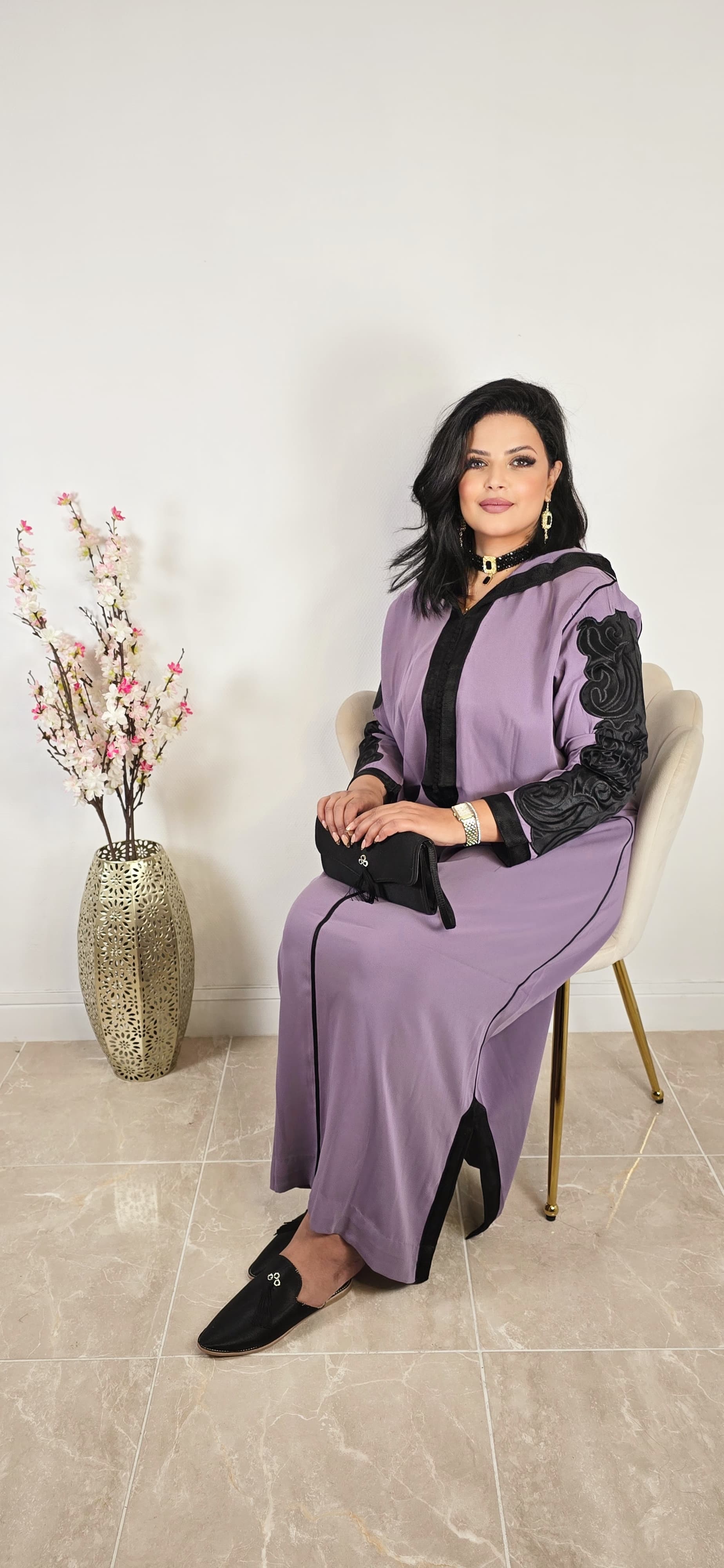 Jellaba Broderie Noir