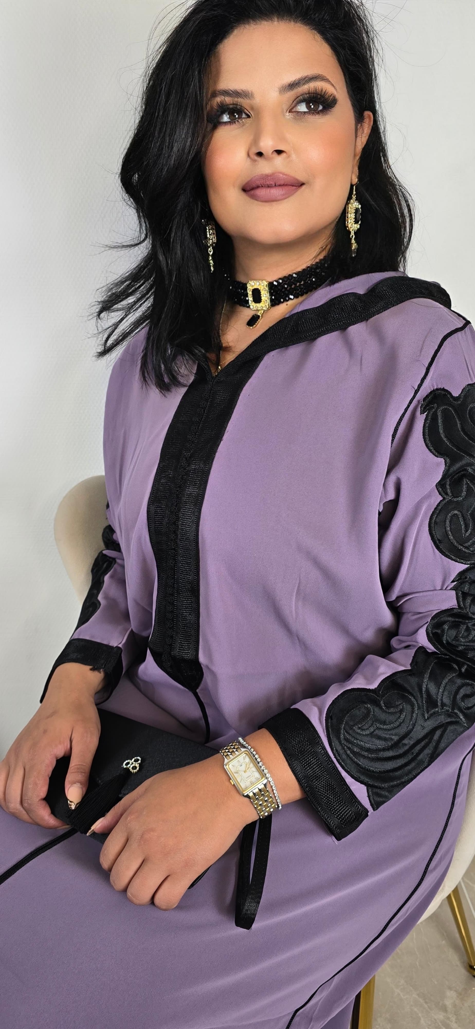 Jellaba Broderie Noir