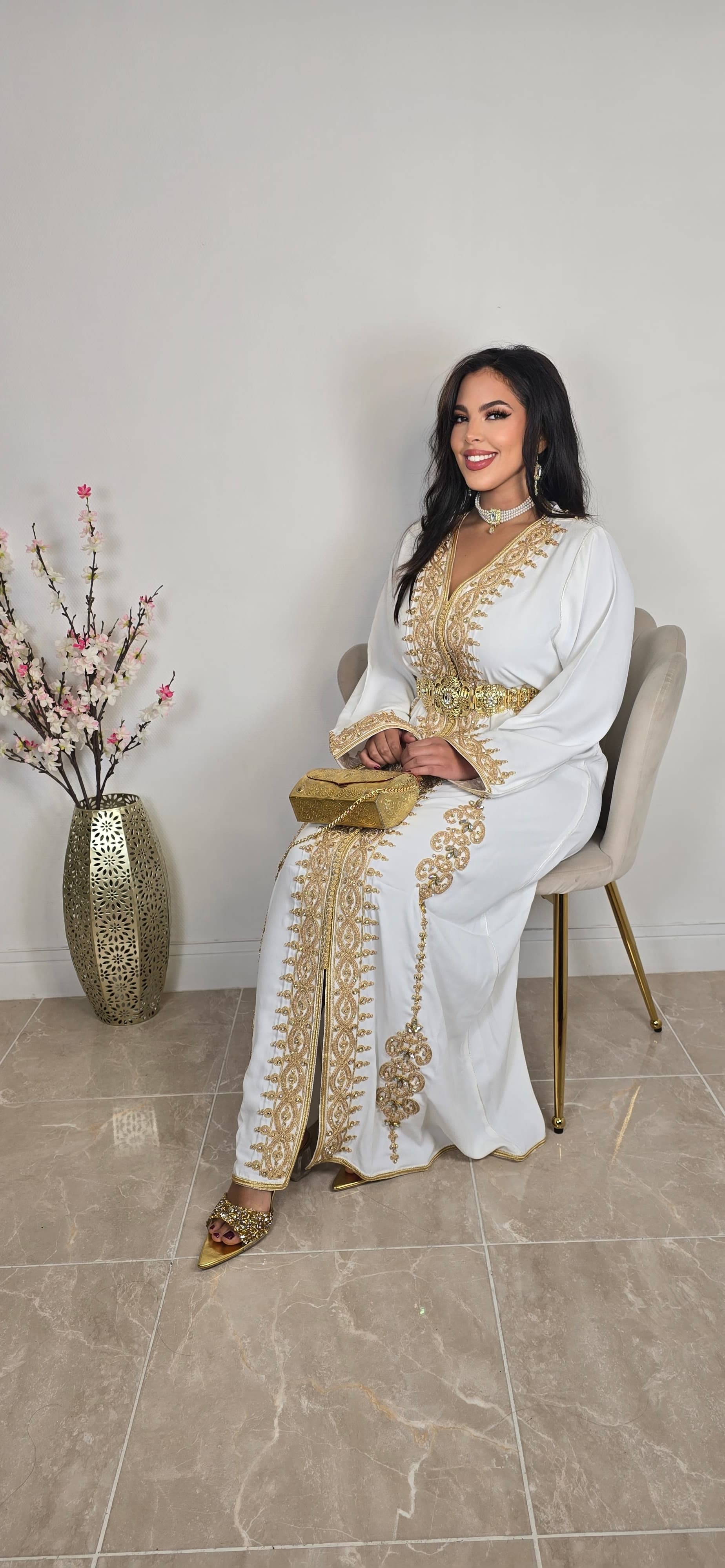 Caftan princesse blanc