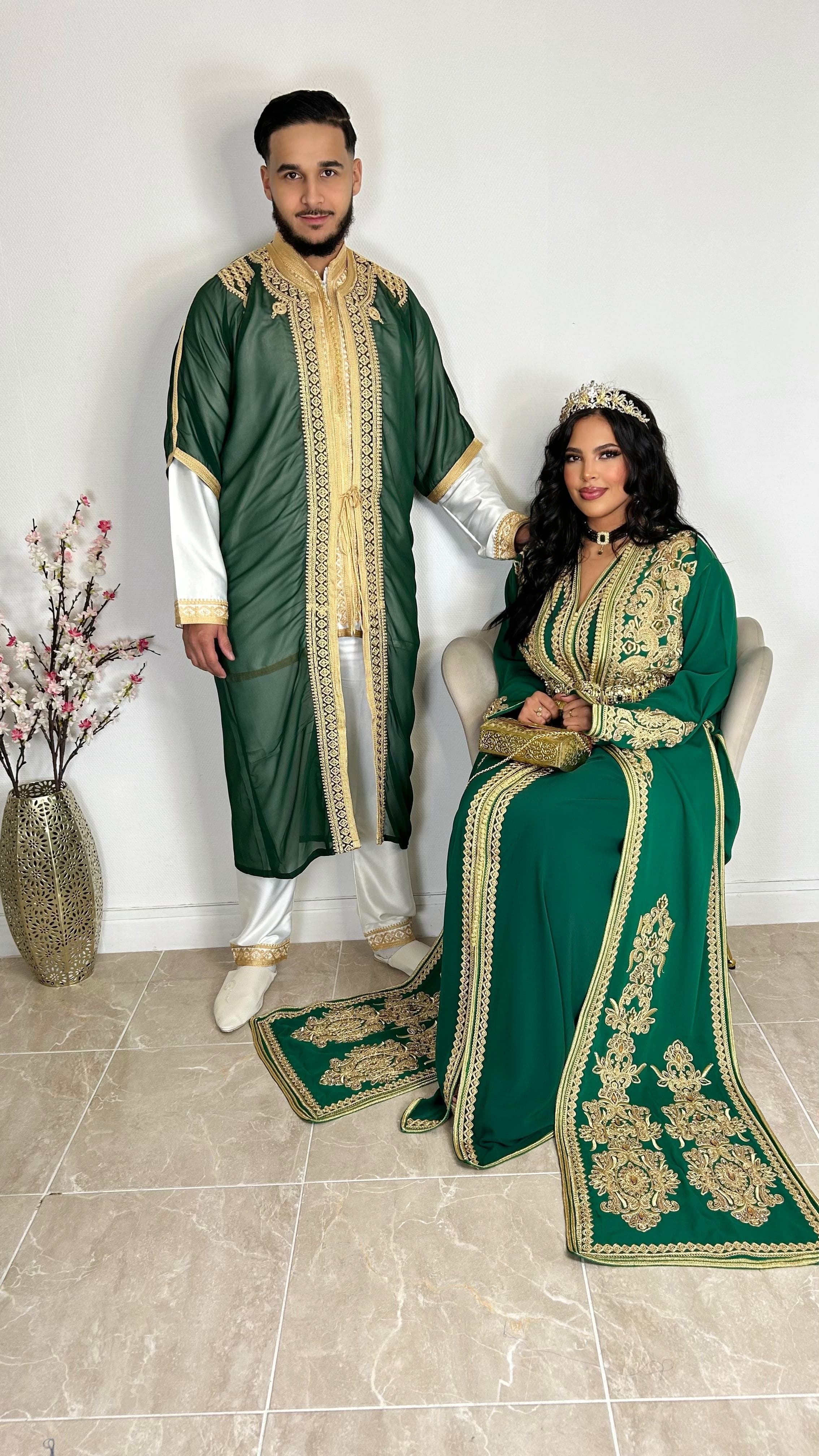 Takchita Crêpe de soie haute couture