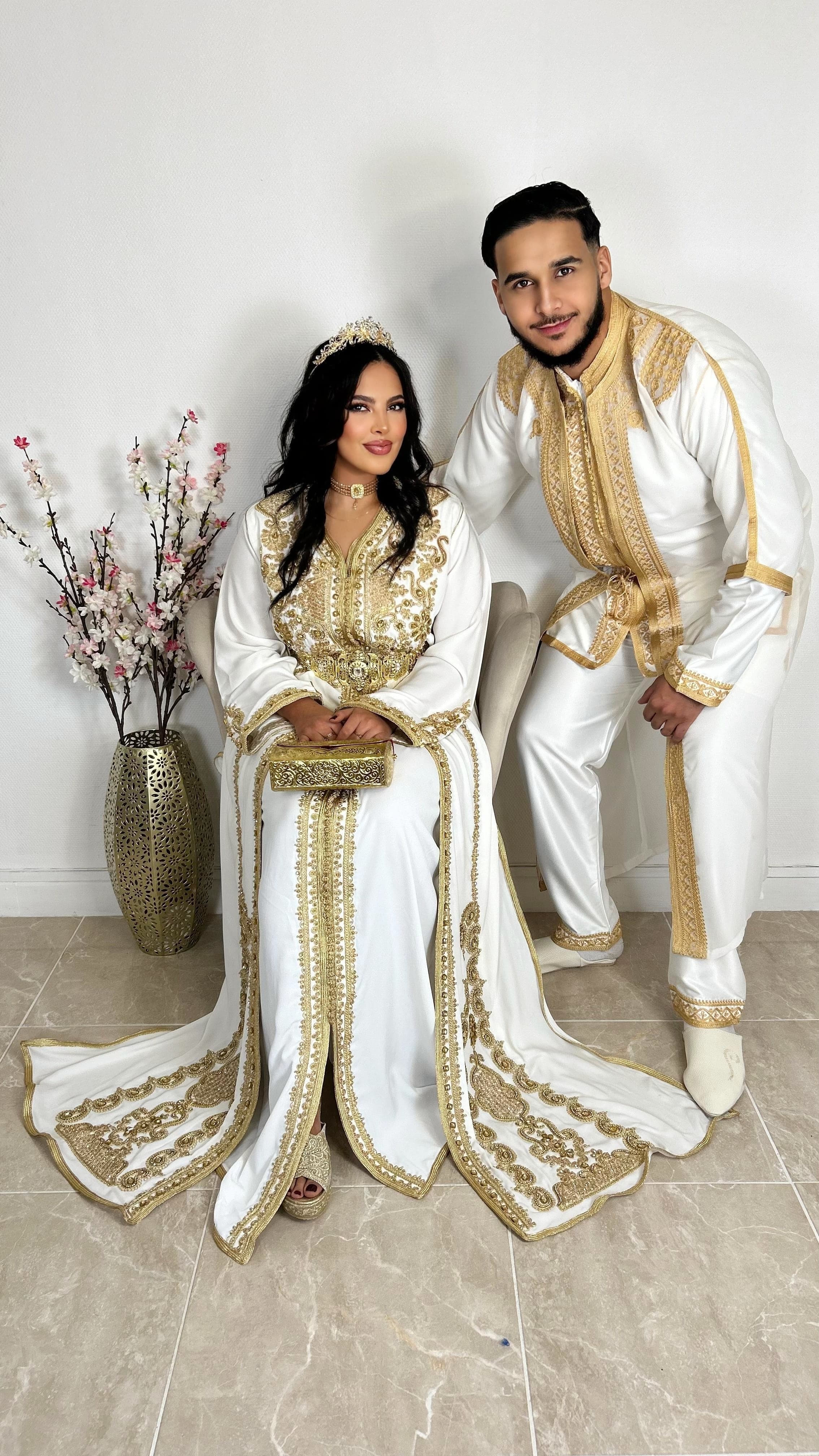 Takchita Crêpe de soie haute couture