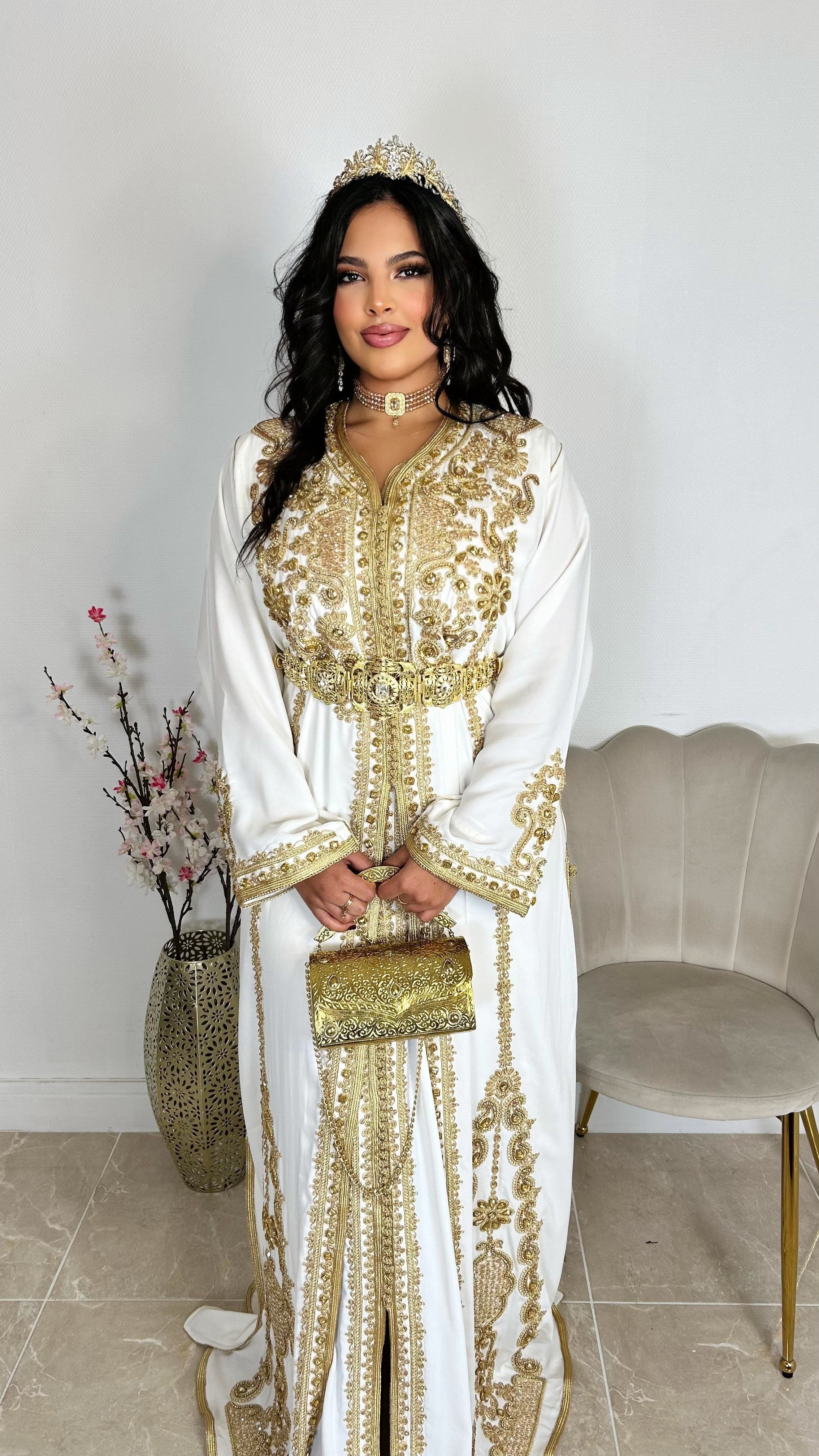 Takchita Crêpe de soie haute couture