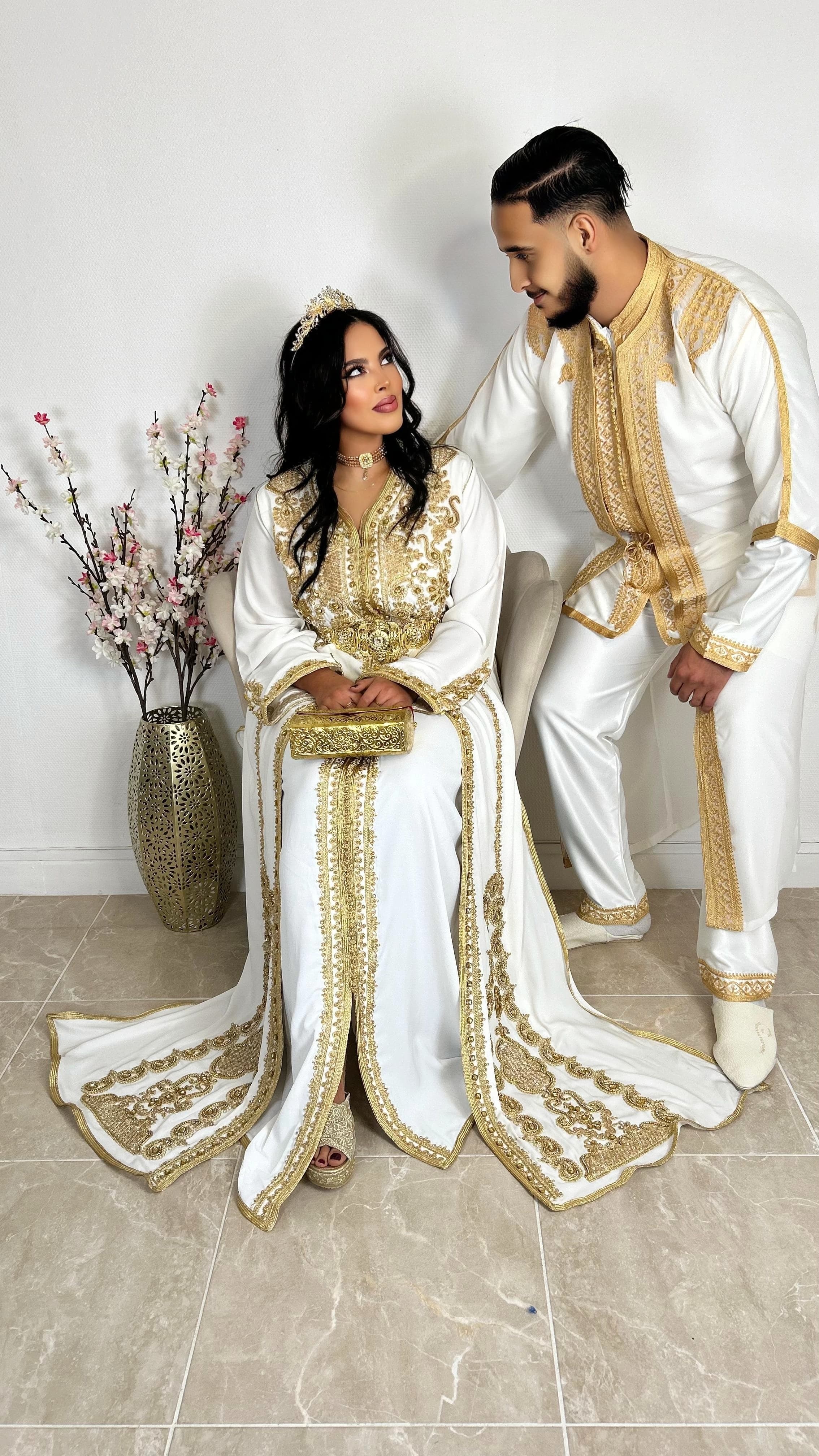 Takchita Crêpe de soie haute couture